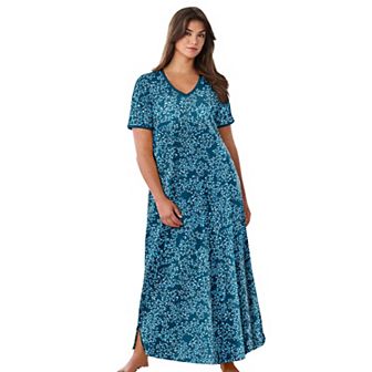Dreams & Co. Plus Size Petite Long T-Shirt Lounger