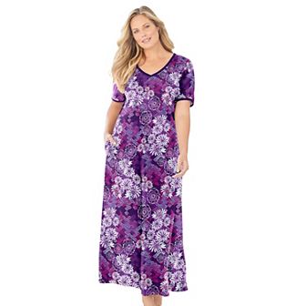 Dreams & Co. Plus Size Petite Long T-Shirt Lounger