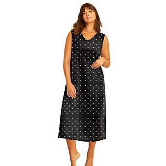 Dreams & Co. Plus Size Long Sleeveless Sleepshirt