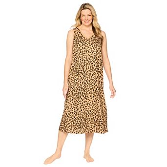 Dreams & Co. Plus Size Long Sleeveless Sleepshirt