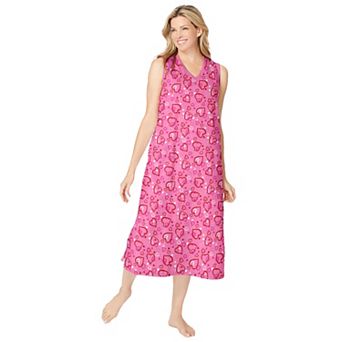 Dreams & Co. Plus Size Long Sleeveless Sleepshirt