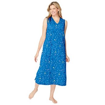 Dreams & Co. Plus Size Long Sleeveless Sleepshirt
