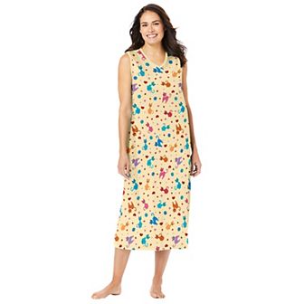 Dreams & Co. Plus Size Long Sleeveless Sleepshirt