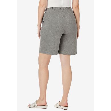 Jessica London Women's Plus Size Soft Ease Knit Shorts