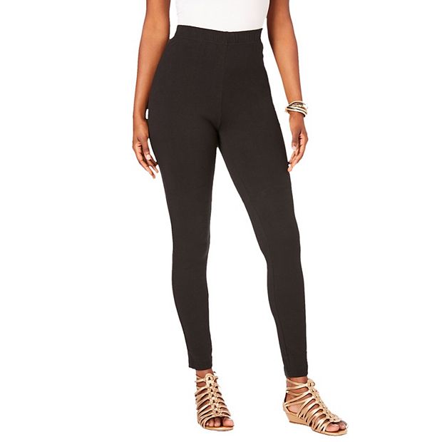 Roaman s Women s Plus Size Petite Ankle Length Essential Stretch Legging