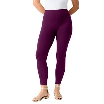 Roaman's Women's Plus Size Petite Plus Size Ankle Length Essential Stretch Legging