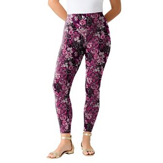 Roaman's Women's Plus Size Petite Plus Size Ankle Length Essential Stretch Legging