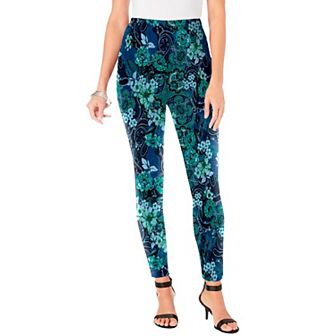 Roaman's Women's Plus Size Petite Plus Size Ankle Length Essential Stretch Legging