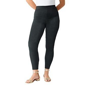 Roaman's Women's Plus Size Petite Plus Size Ankle Length Essential Stretch Legging