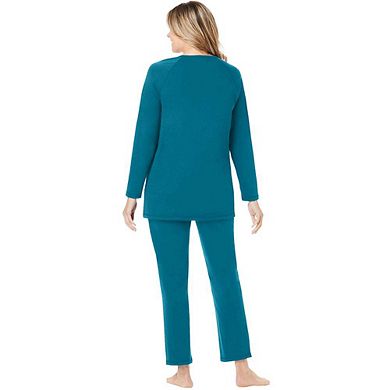 Dreams & Co. Plus Size Petite 2-Piece Lounge Set