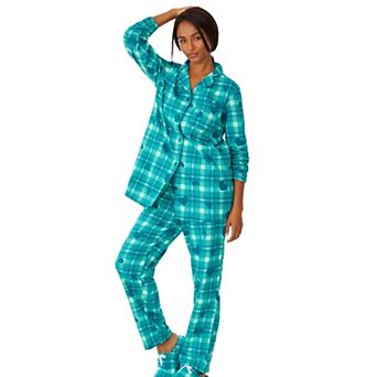 Dreams & Co. Plus Size Classic Flannel Pajama Set