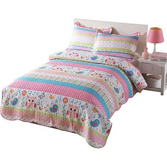 Marcielo Kids Quilt Bedspread Set For Teens Girls Bedding Hoot