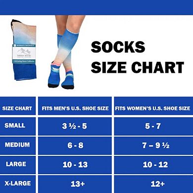 Sierra Socks River Valley Pattern Coolmax Socks, Nature Collection For Men & Women Knee High Socks