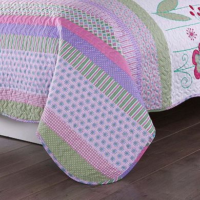 Marcielo Kids Quilt Bedspread Set For Teens Girls Bedding Floral