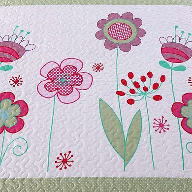 Marcielo Kids Quilt Bedspread Set For Teens Girls Bedding Floral