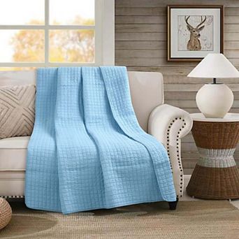 Marcielo 100% Cotton Quilted Throw Decorative Throw Blanket Quilt 50 By 60 in