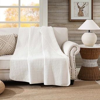 Marcielo 100% Cotton Quilted Throw Decorative Throw Blanket Quilt 50 By 60 in