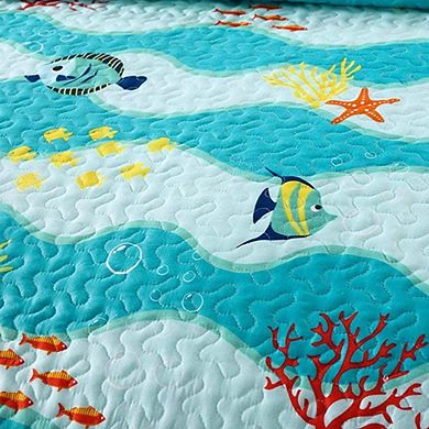 Marcielo Kids Quilt Bedspread Set For Teens Girls Bedding Beach
