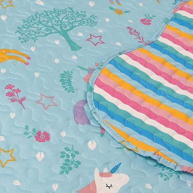 Marcielo Kids Quilt Bedspread Set For Teens Girls Bedding Unicorn