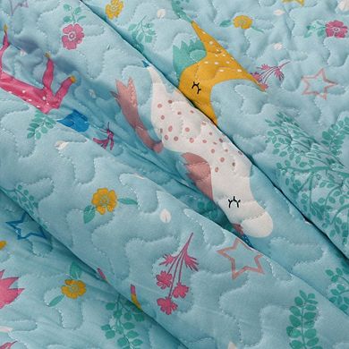 Marcielo Kids Quilt Bedspread Set For Teens Girls Bedding Unicorn