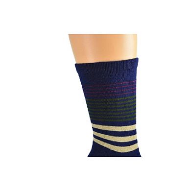 Striped Unisex Hi-bulk Outdoor Acrylic Crew Winter Thermal Socks 2 Set