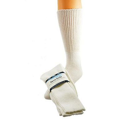 Sierra Socks Health Diabetic Wide Foot And Wider Calf Cotton Crew Men's 2 Pair Pack