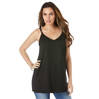 Roaman's Women's Plus Size V Neck Cami