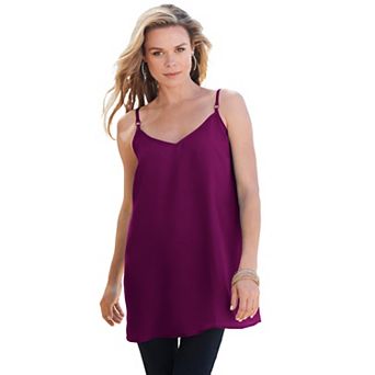 Roaman's Women's Plus Size V Neck Cami
