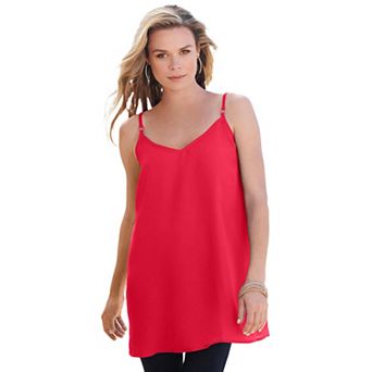 Roaman's Women's Plus Size V Neck Cami