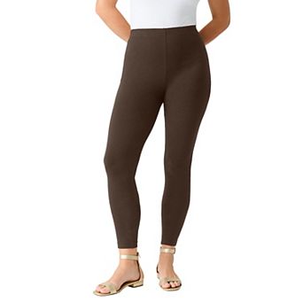 Roaman's Women's Plus Size Tall Ankle Length Essential Stretch Legging