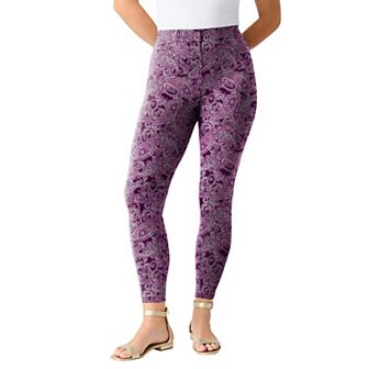 Roaman's Women's Plus Size Tall Plus Size Ankle Length Essential Stretch Legging
