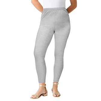 Roaman's Women's Plus Size Tall Plus Size Ankle Length Essential Stretch Legging