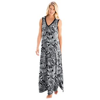 Dreams & Co. Plus Size Trapeze V-Neck Lounger