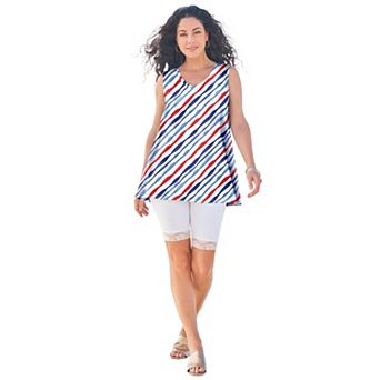 Roaman's Women's Plus Size Plus Size Cotton Ultimate Swing Tank Top