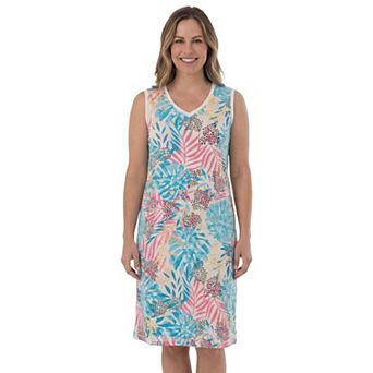 Dreams & Co. Plus Size Trapeze V-Neck Short Lounger