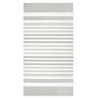 The Big One® Gray Striped Beach Sand Resistant Towel
