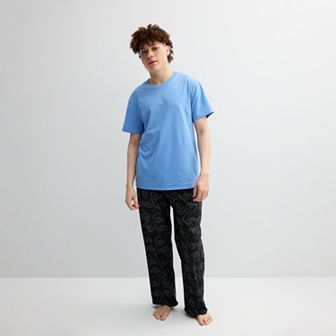 Men's PJs + PANCAKES Pajama T-Shirt & Gamer Print Fleece Pajama Pants Set