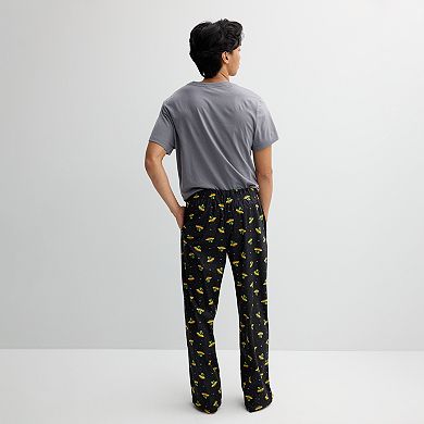 Men's PJs + PANCAKES Pajama T-Shirt & Allover Alien Saucer Print Pajama Pants Set
