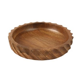Everyday Decor Twisted Texture Mango Wood Tray