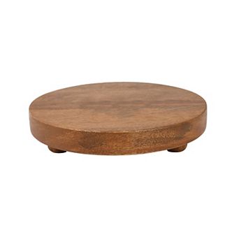 Everyday Decor Mango Wood Footed Tray