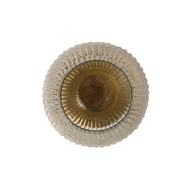 Everyday Decor Ribbed Rounded Glass Tea Light Holder