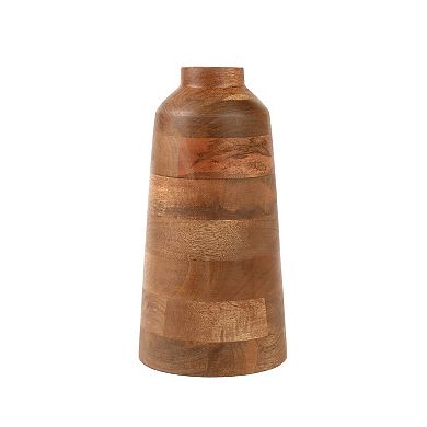 Everyday Decor Mango Wood Narrow Vase Table Decor