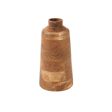 Everyday Decor Mango Wood Narrow Vase Table Decor