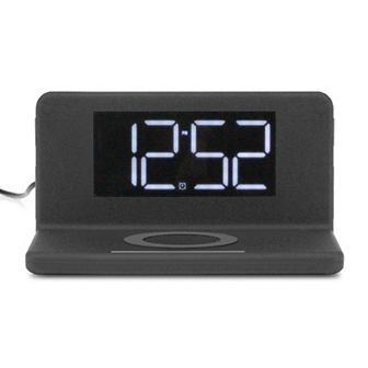 Aluratek Qi Wireless Charging Alarm Clock with Nightlight