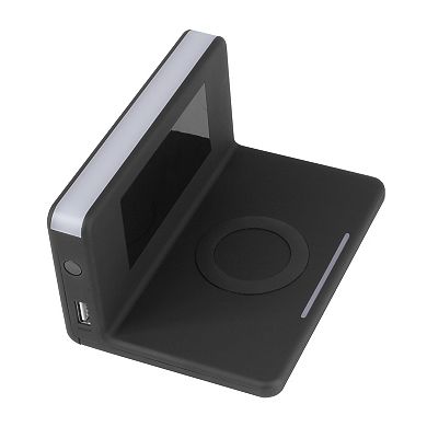 Aluratek Qi Wireless Charging Alarm Clock with Nightlight