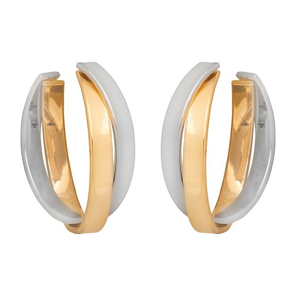Heart Shaped Gold Hoop Earrings