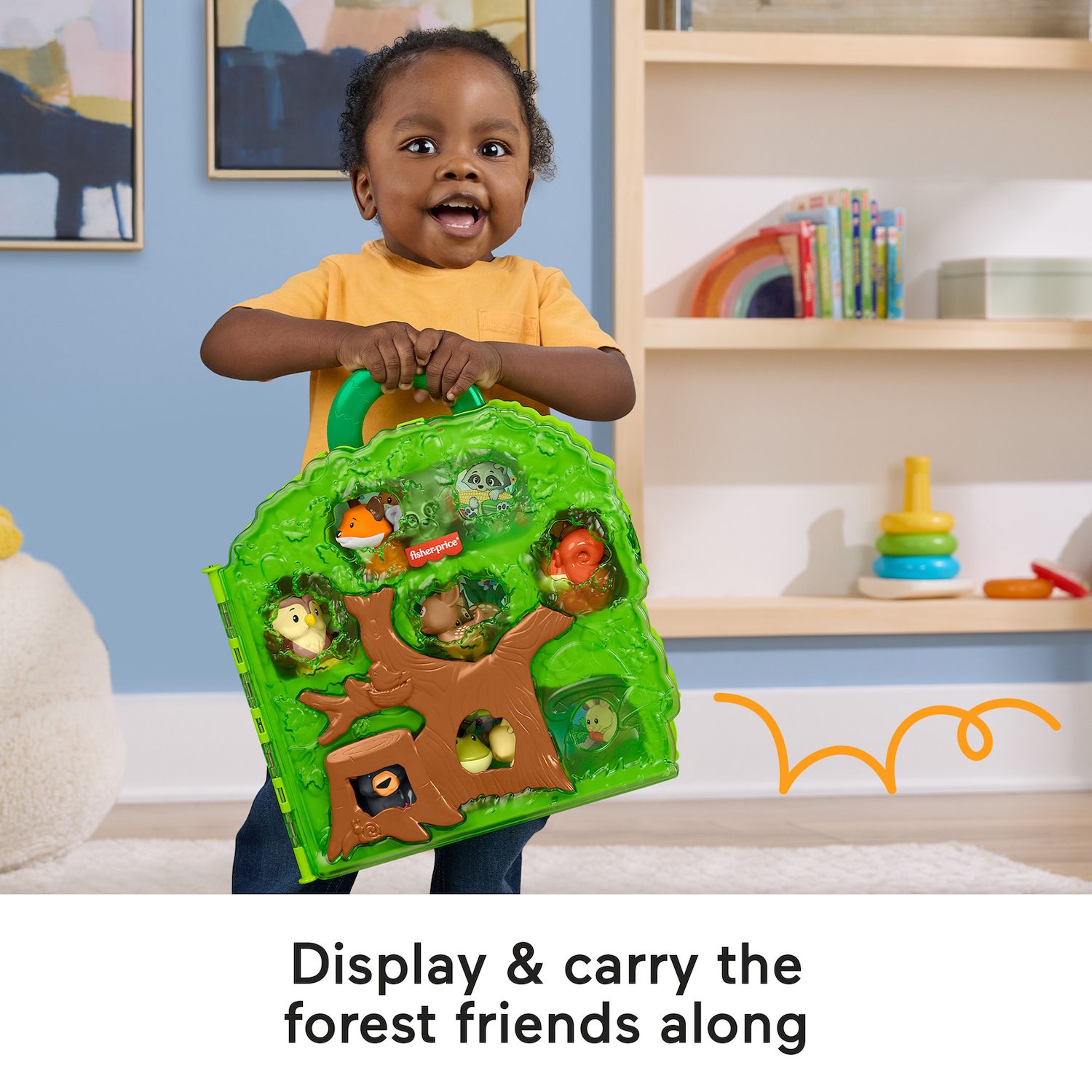 Детский игровой набор Fisher-Price Little People 9 pc Forest Friends Carry Case Toddler Playset — фото 3