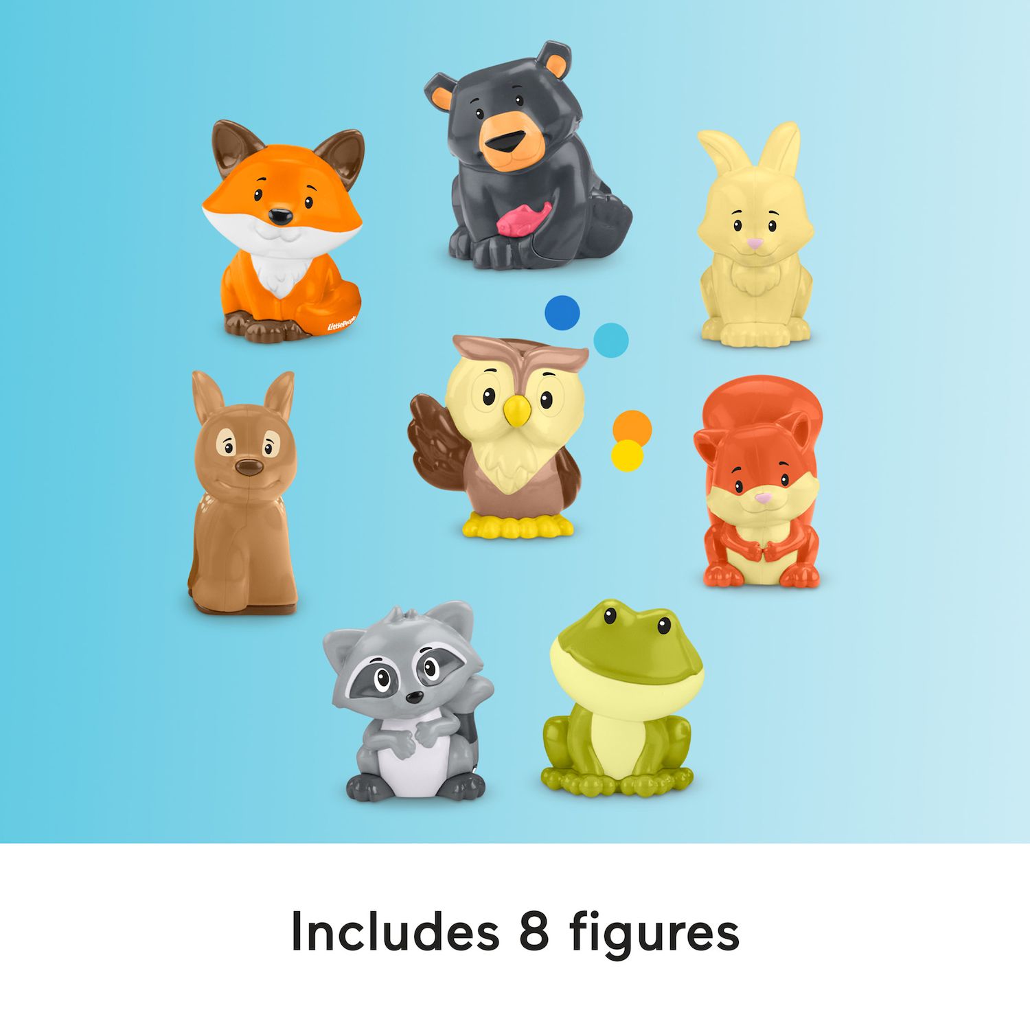 Детский игровой набор Fisher-Price Little People 9 pc Forest Friends Carry Case Toddler Playset — фото 4