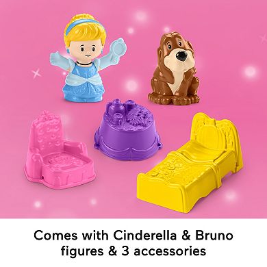 Disney Princess Cinderella 2-Figure On-the-Go Playset for Toddler Pretend Play by Fisher-Price Little People