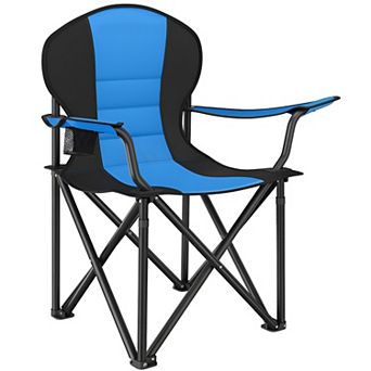 Folding Camping Chair with Comfortable Sponge Seat and Cup Holder